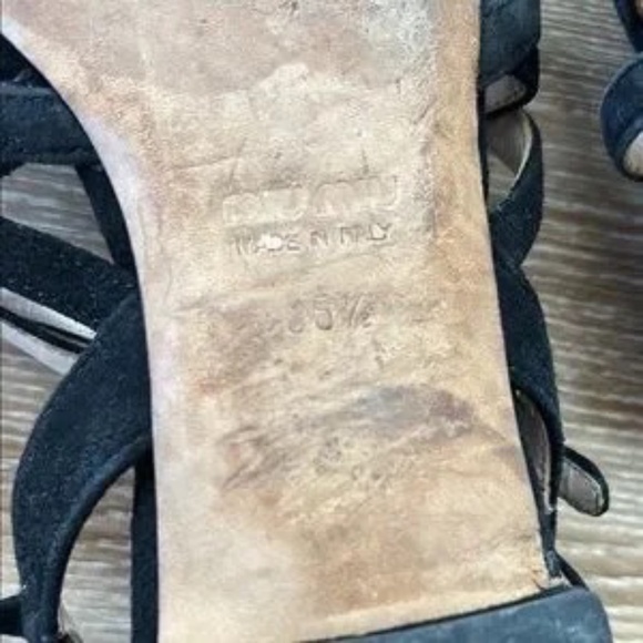 Miu Miu Black Strappy Women's Sandals - Picture 3 of 11